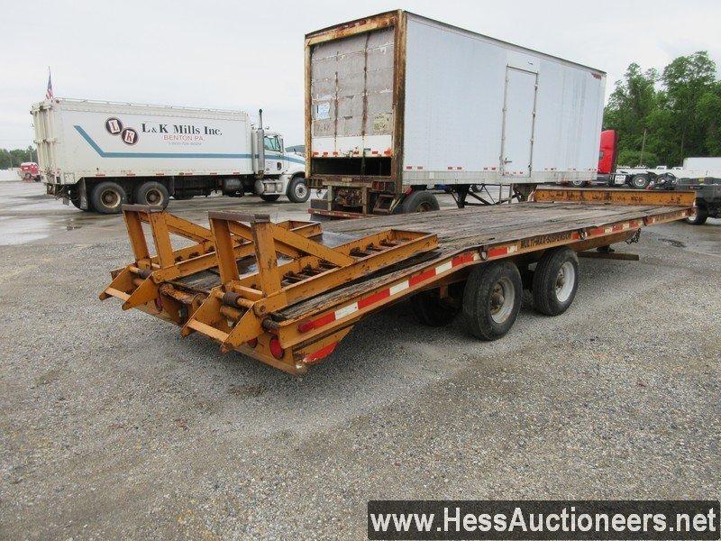 2002 ECONOLINE MP423DE FLATBED TAG TRAILER, 24000 GVW, T/A, SPRING SUSP, 8-14.5 ON STEEL WHEELS, 27'