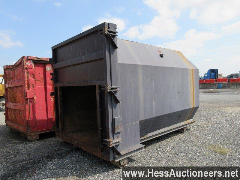 Ptr Trash Compactor, 96&quot; W X 12' L X 101&quot; H, Roll Off Can For Com