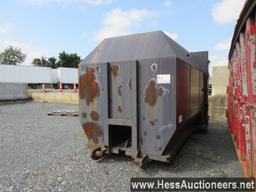 Ptr Trash Compactor, 96&quot; W X 12' L X 101&quot; H, Roll Off Can For Com