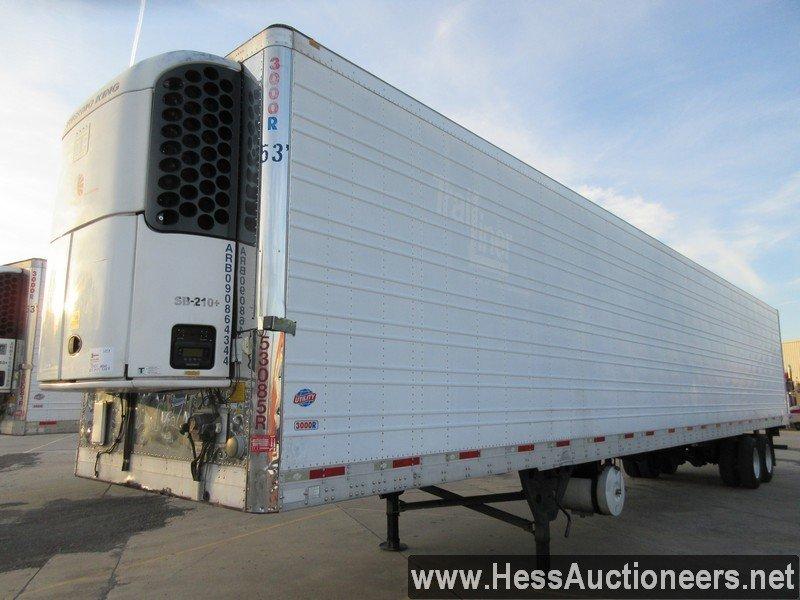 2010 utility 53' x 102&#34; reefer trailer, t/a, air susp, lp 22. 5 on alum