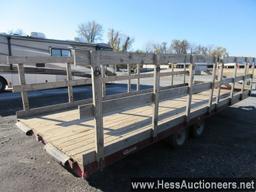 2017 burke 22' x 96&#34; flatbed trailer, 5000 gvw, t/a, spring susp, steel
