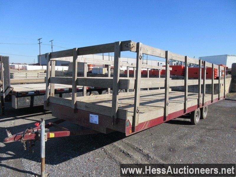 2017 burke 22' x 96&#34; flatbed trailer, 5000 gvw, t/a, spring susp, steel