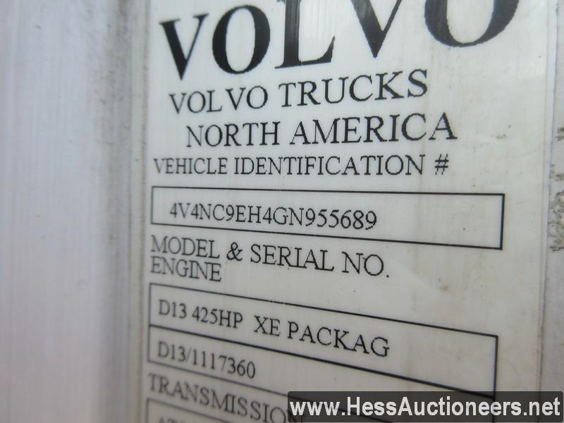 2016 VOLVO VNL T/A DAYCAB,  HESS REPORT IN PHOTOS, 639331 MILES ON ODO, ECM