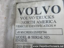 2016 VOLVO VNL64300 T/A DAYCAB, HESS REPORT IN PHOTOS, 532607 MILES ON ODO,