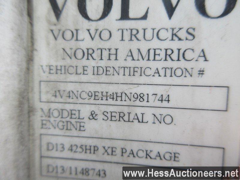 2017 VOLVO VNL64T300 T/A DAYCAB, HESS REPORT IN PHOTOS, 582322 MILES ON ODO