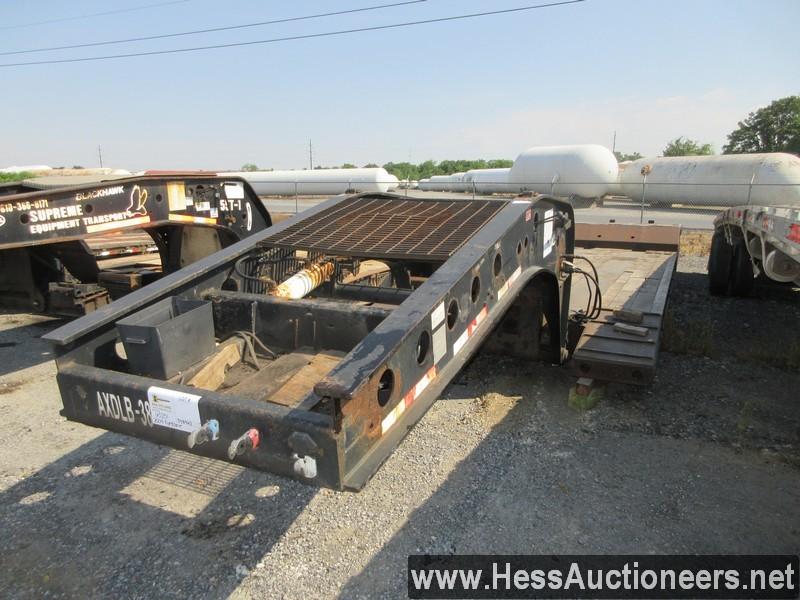 2009 FONTAINE LXT40N STRETCH LOWBOY TRAILER, GVW 76798, T/A, AIR SUSP, 255/