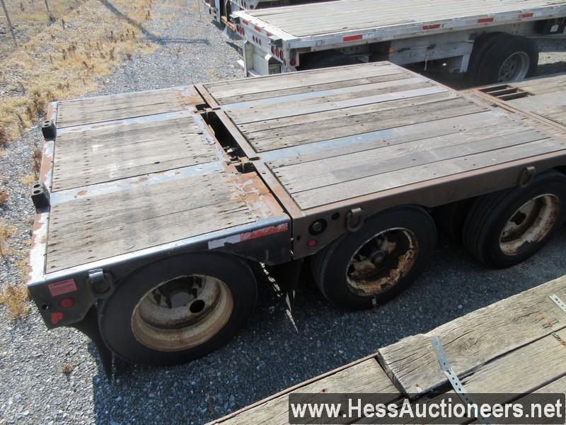 2009 FONTAINE LXT40N STRETCH LOWBOY TRAILER, GVW 76798, T/A, AIR SUSP, 255/