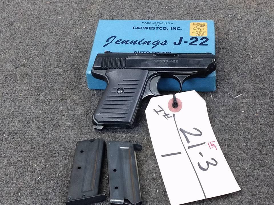 Jennings Model J-22 .22 Semi Auto Pistol With Extra Magazine