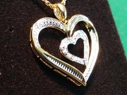 Large Diamond Heart Necklace