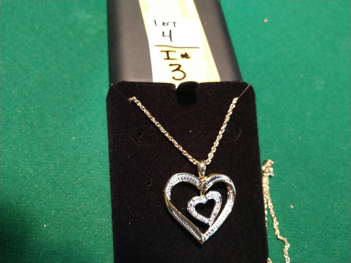 Large Diamond Heart Necklace