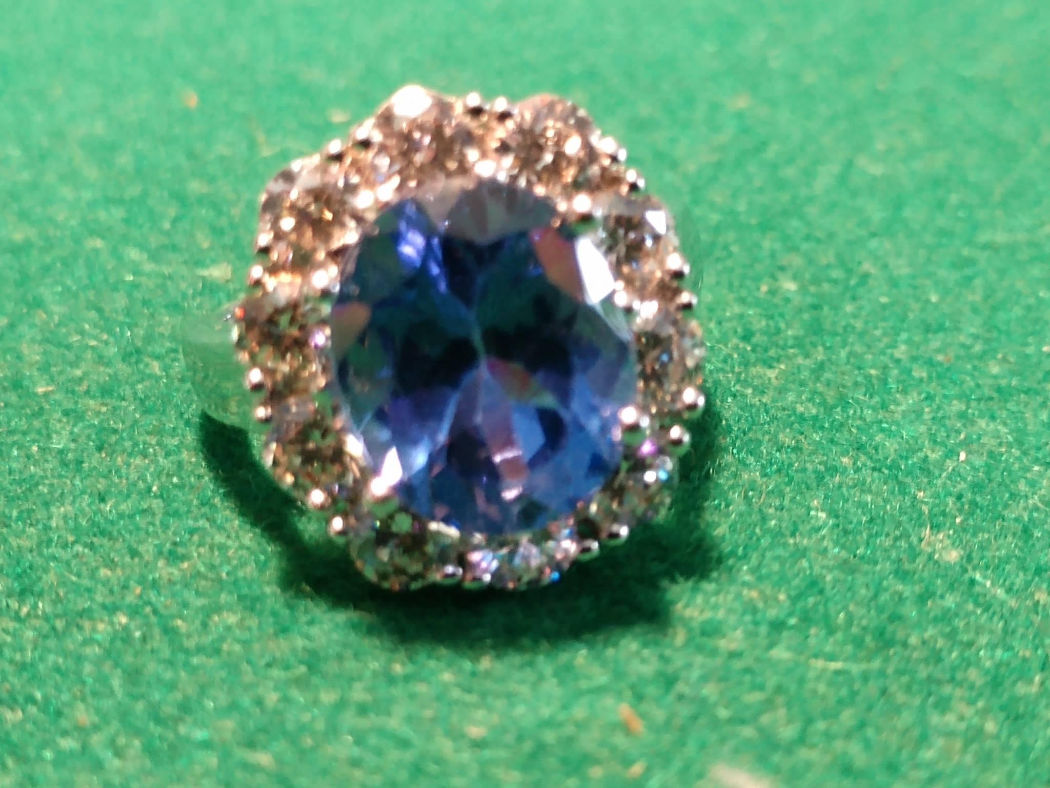 4.68ct Princess Dianna Tanzanite Ring