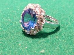 4.68ct Princess Dianna Tanzanite Ring