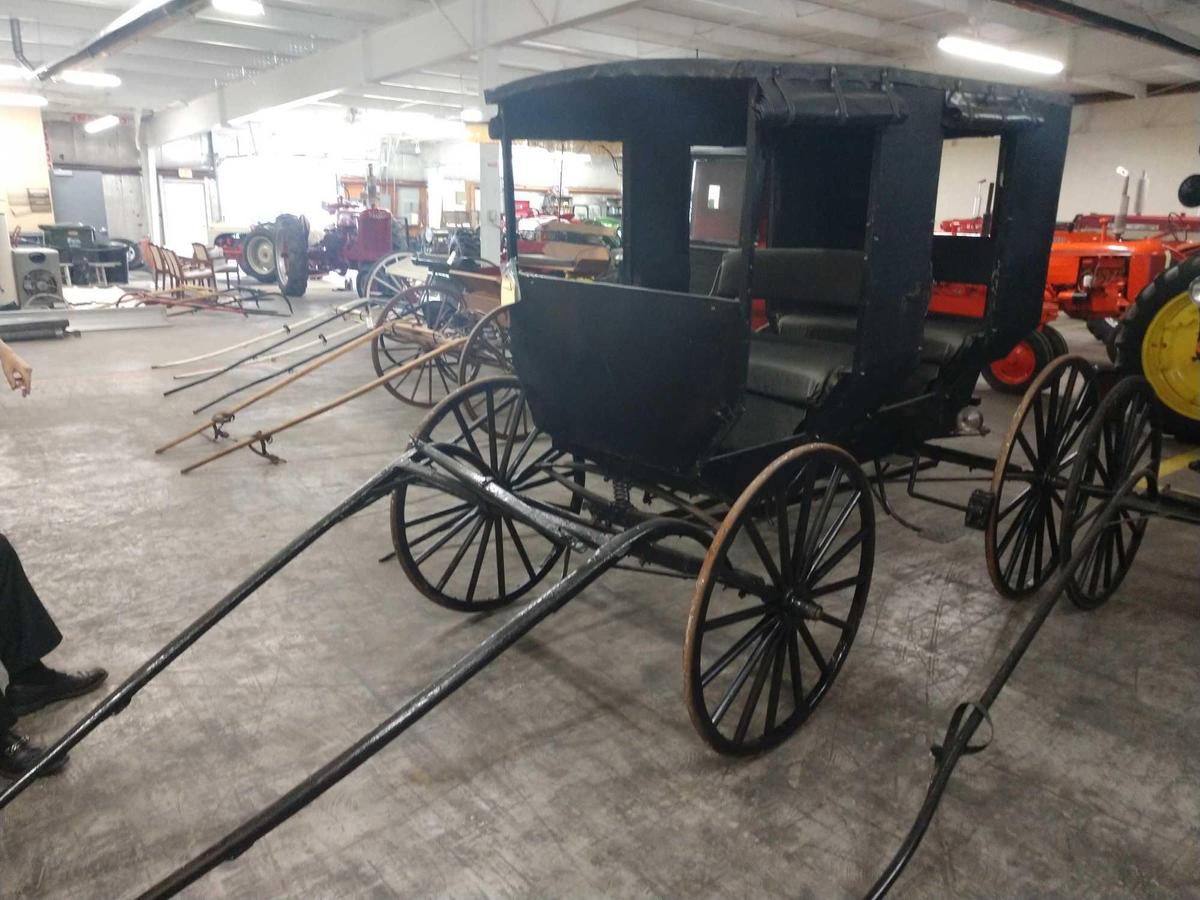 Vintage Amish 2 Seat Family Horse Drawn Buggy