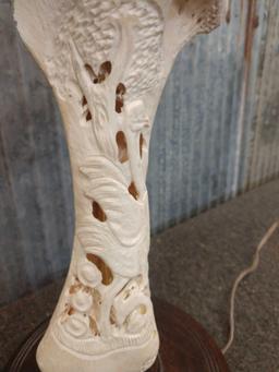 Carved Giraffe Bone Lamp