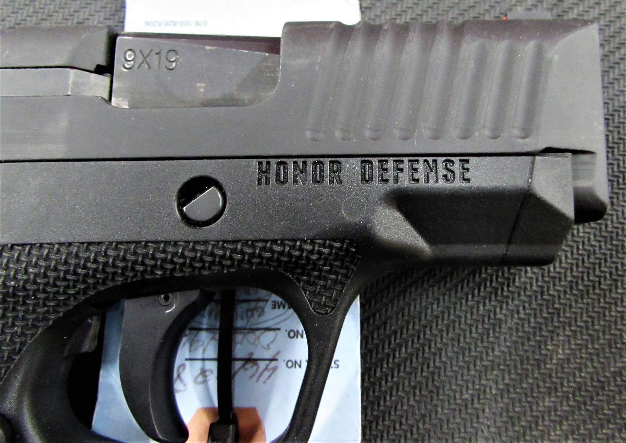 Honor Guard Honor Defense 9mm Semi Auto Pistol