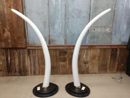 Beautiful Reproduction Elephant Tusks Taxidermy