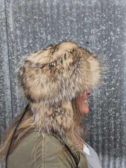 Badger Fur Bomber Style Hat