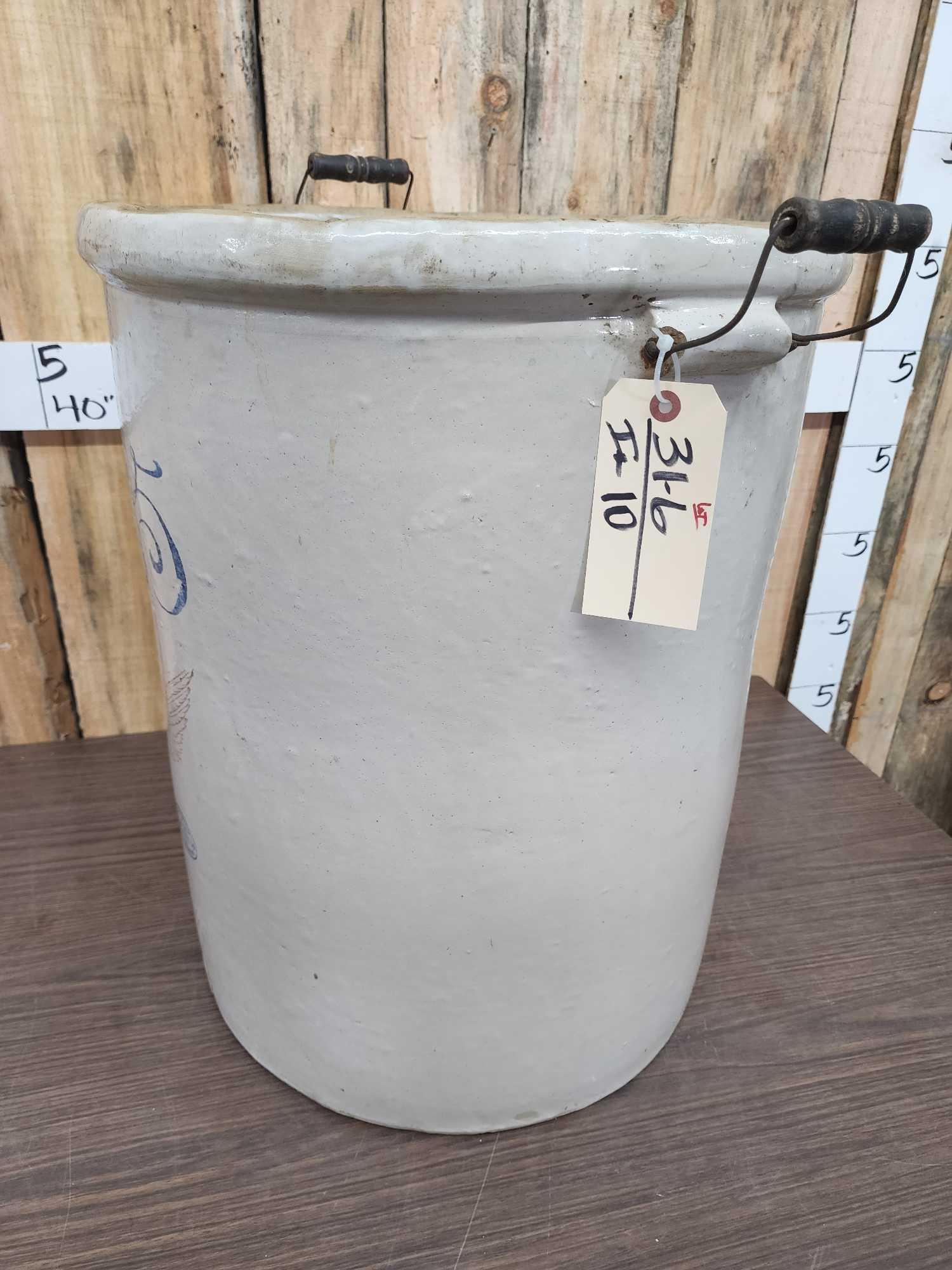 25 Gallon Redwing Stoneware Crock