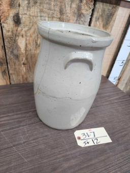 2 Gallon Redwing Stoneware Crock Butter Church Ski Oval