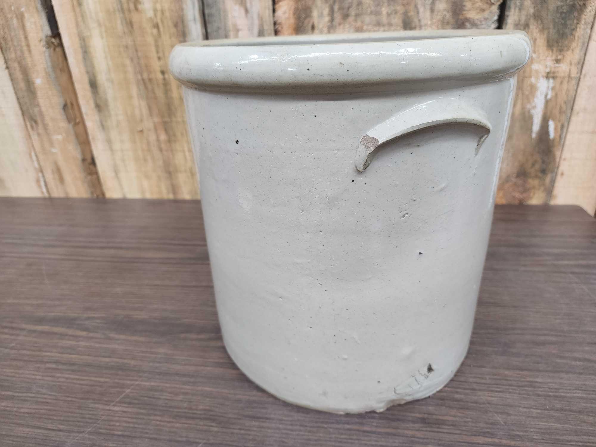 5 Gallon Redwing Stoneware Crock Ski Oval