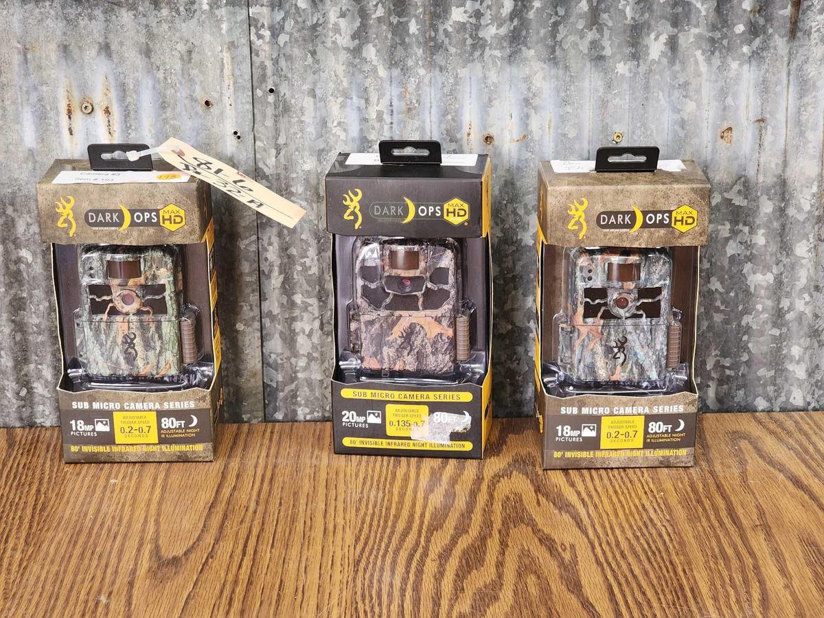 3 Dark Ops Trail Cameras