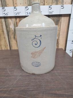 5 Gal. Union Stoneware Crock Jug