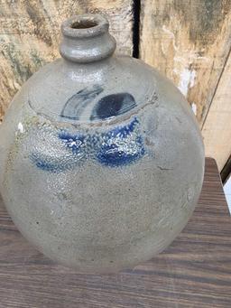 EARLY Ovoid Salt Glaze Stoneware Crock Jug
