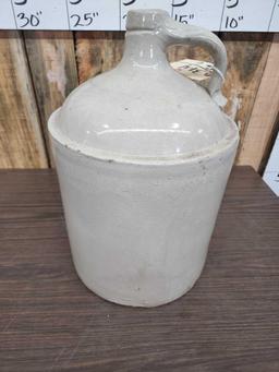 5 Gallon Stoneware Crock Jug Advertising Piece