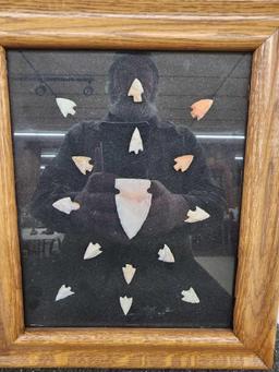 15 Arrowheads In Frame Native American Artifact