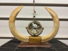 Very Unique African Hippo Tusk Adjustable Clock Taxidermy Oddities