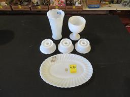 Lot of Asst Milk Glass