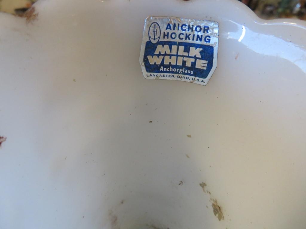 Lot of Asst Milk Glass