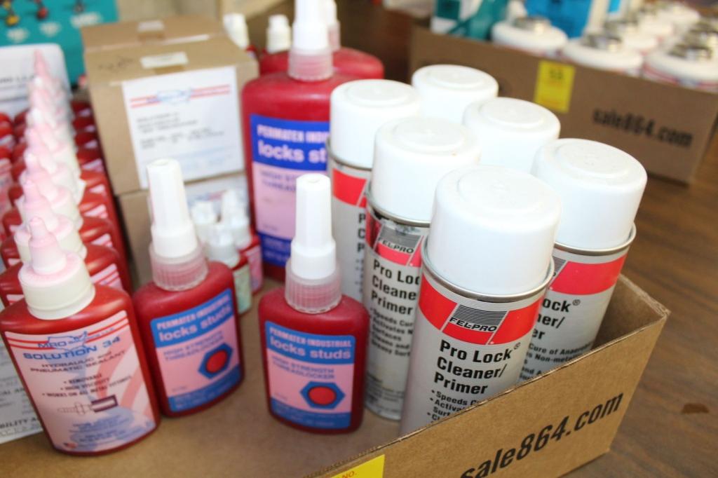 Box Lot- Pro Lock Cleaner/Primer, Permatex Locks S