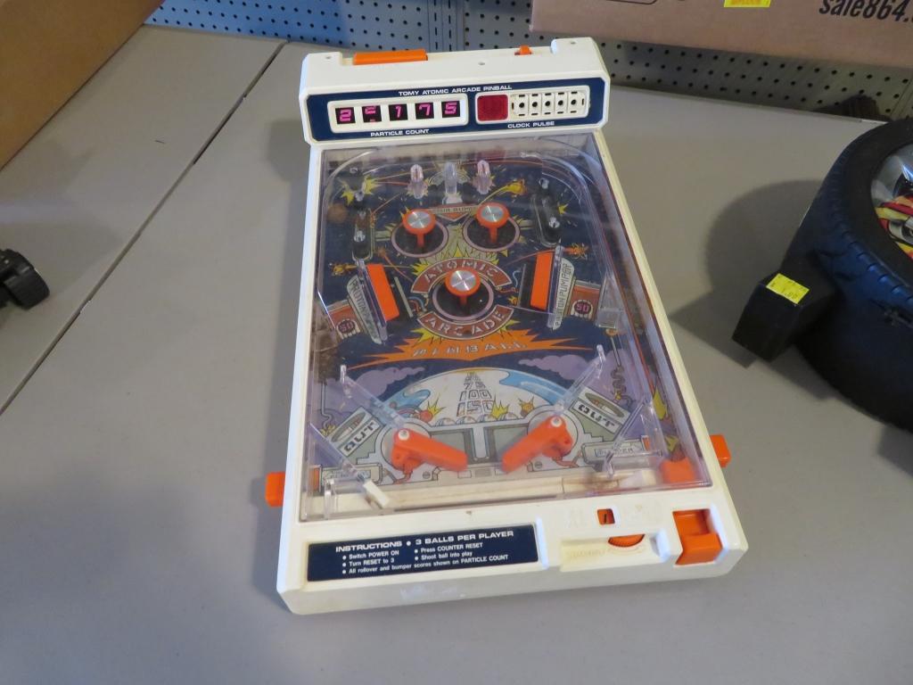 Toy Pinball Machine and Matchbox Carrier