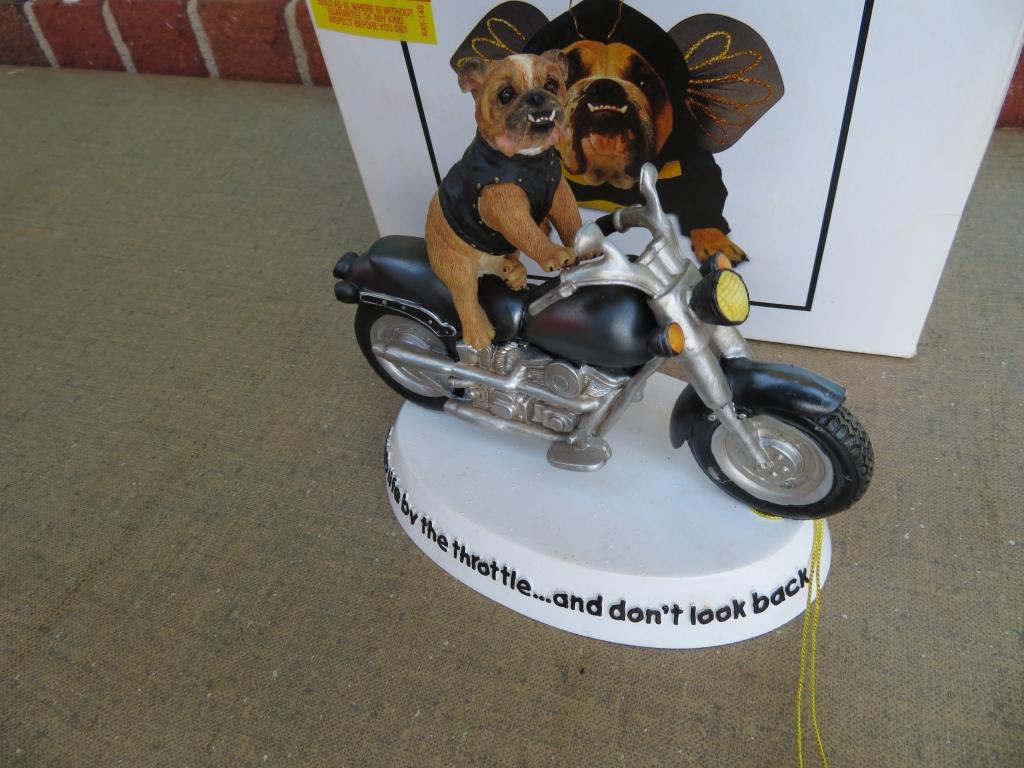 Bulldog on Motorcycle