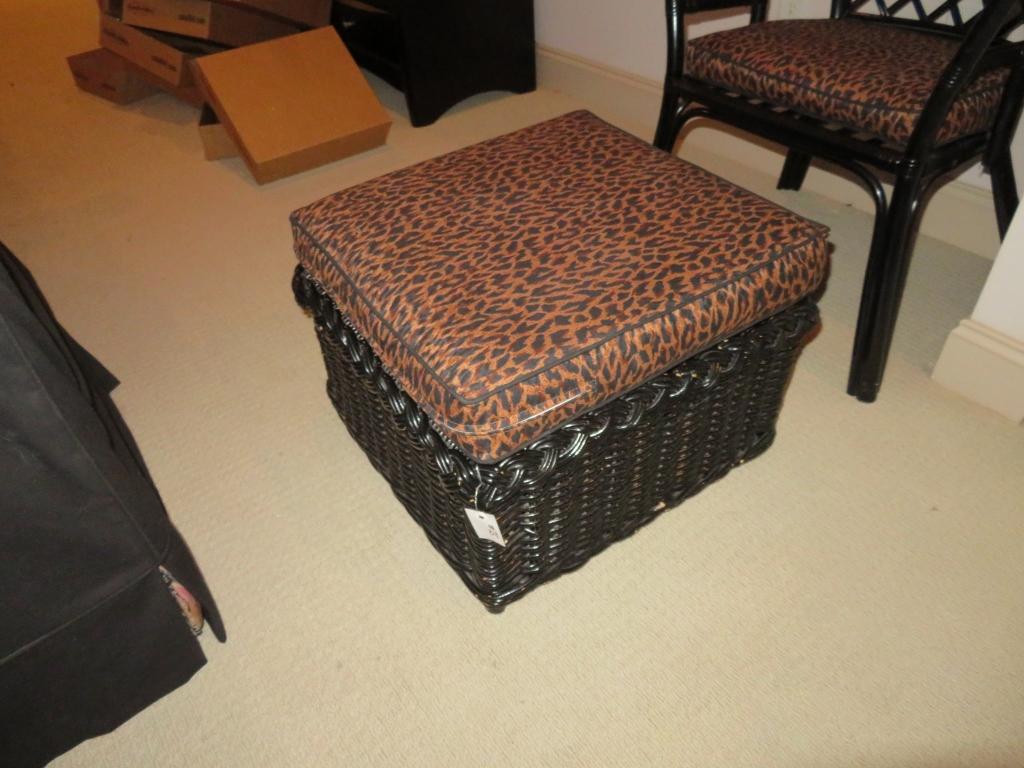 Wicker Chair and ottoman
