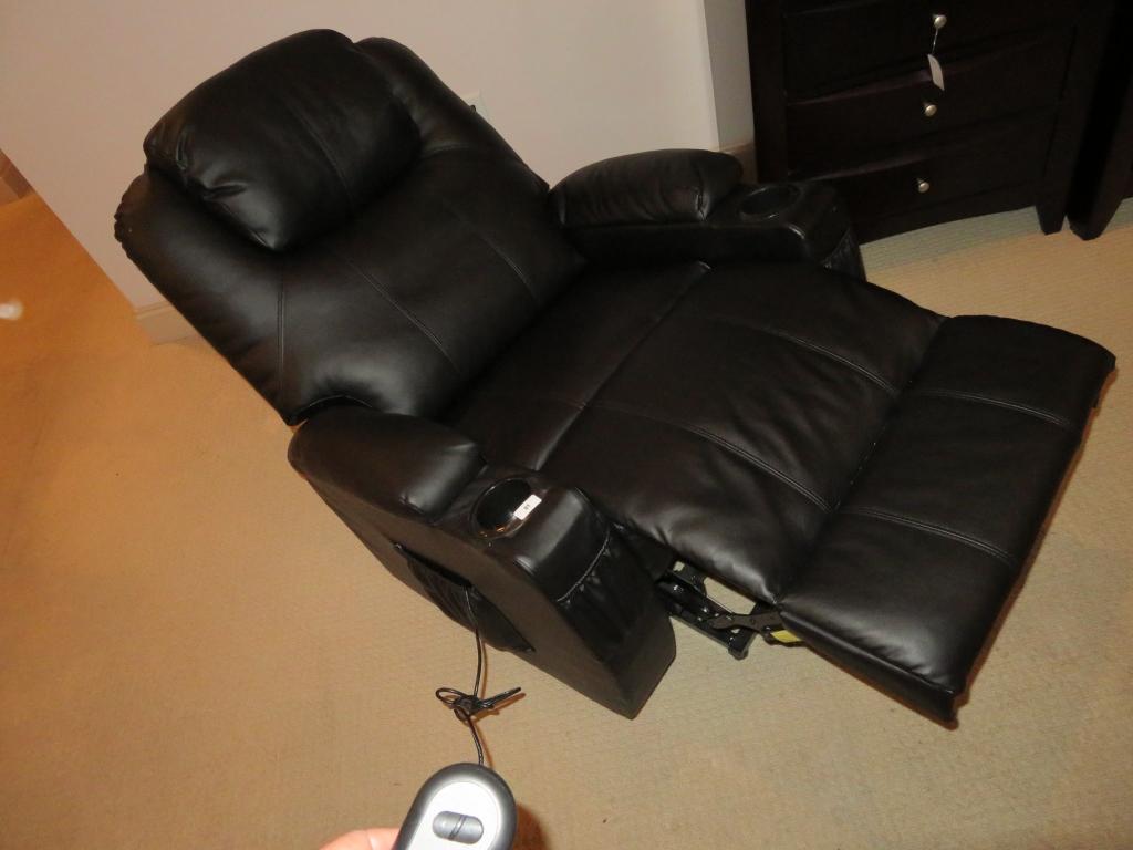 Leather look lift chair recliner