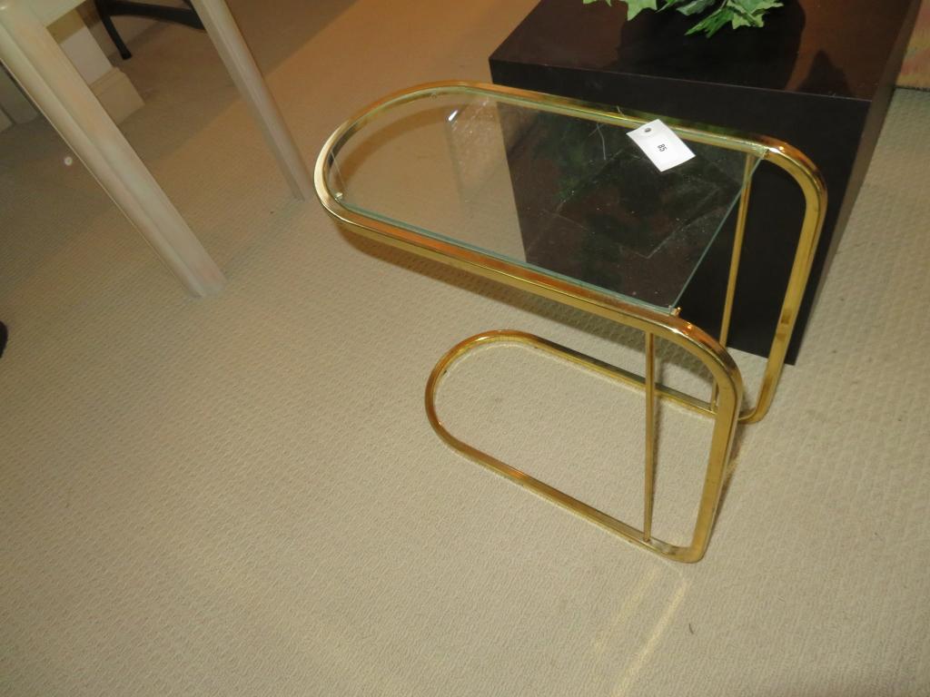 Brass and glass table