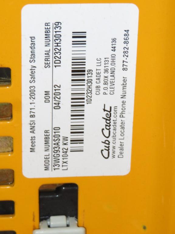 Cub Cadet LTX 1042 KW 42 Inch Cut