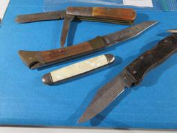 Lot of FIVE pocket knives