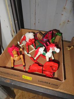 Lot of 5 Nutcracker style horses