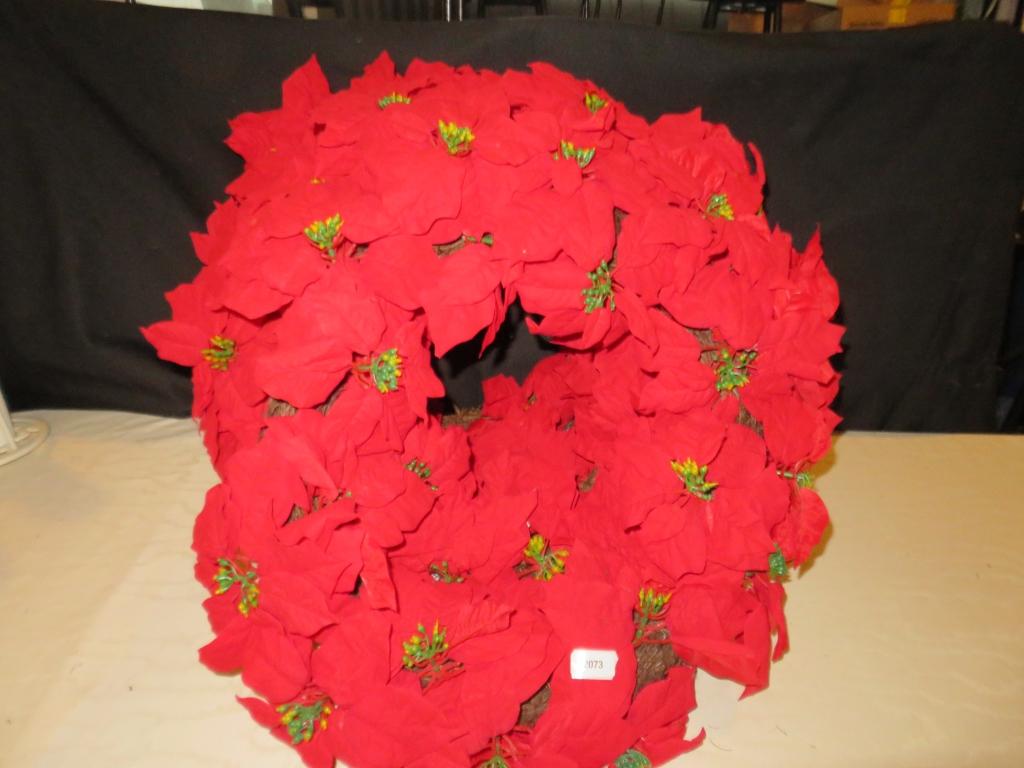 Lot of 5 Poinsettia Wreaths