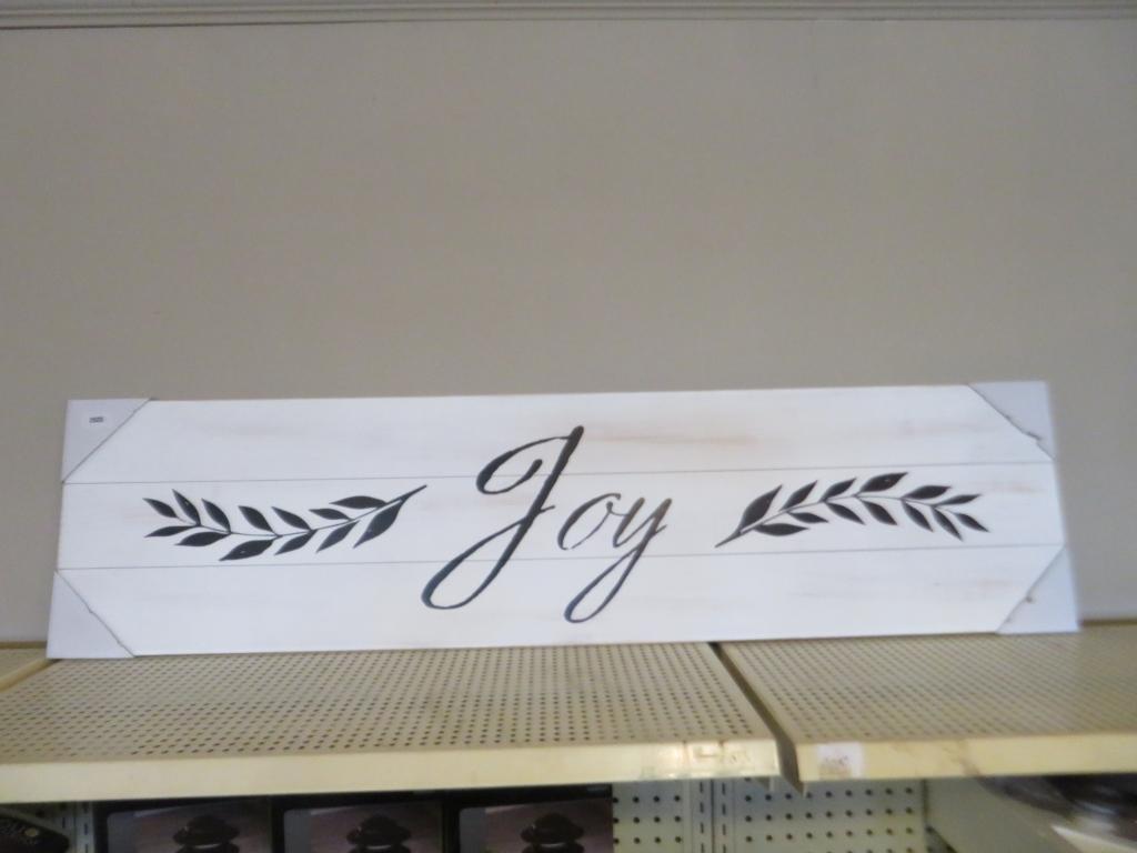 "Joy " Sign 12 x 48