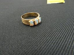 Ring 10 kt Yellow Gold w/ stones