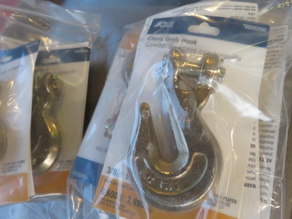 Lot of five 3/8 Clevis Hooks