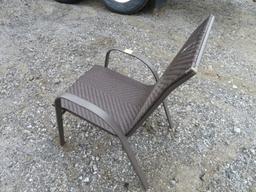 One Hampton Bay Woven Stacking Chair