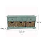 Montgomery Antique Iced Blue Storage Bench