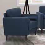 Lillith Mid Century Modern Chair in Navy Blue