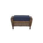 Brown Wicker Ottoman