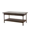 Patio Coffee Table Wicker w/ Slat Top